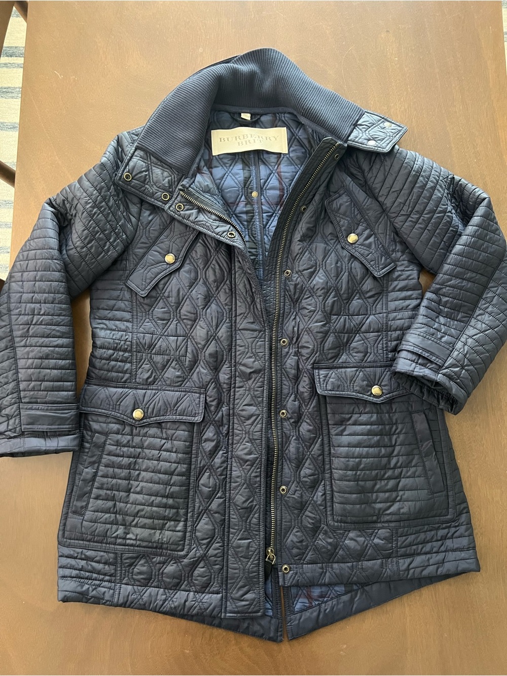 Burberry Brit Navy Quilted Jacket